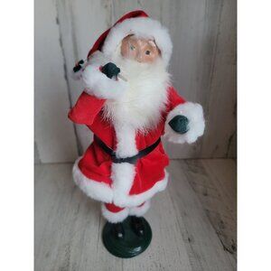 Byer's Choice 2001 santa naughty nice list caroler xmas‎ figure vintage